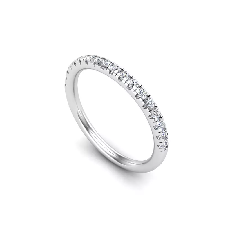 18K White Gold Collins Pave Band