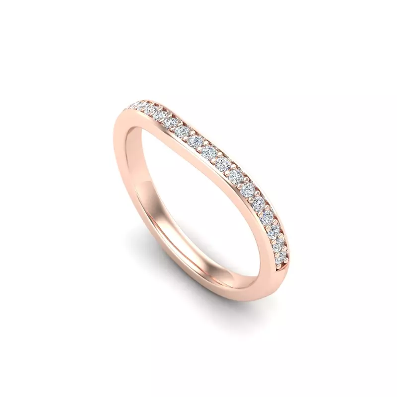 14K Rose Gold Aitana Pave Band