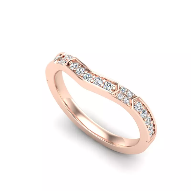 14K Rose Gold Alessandra Pave Band