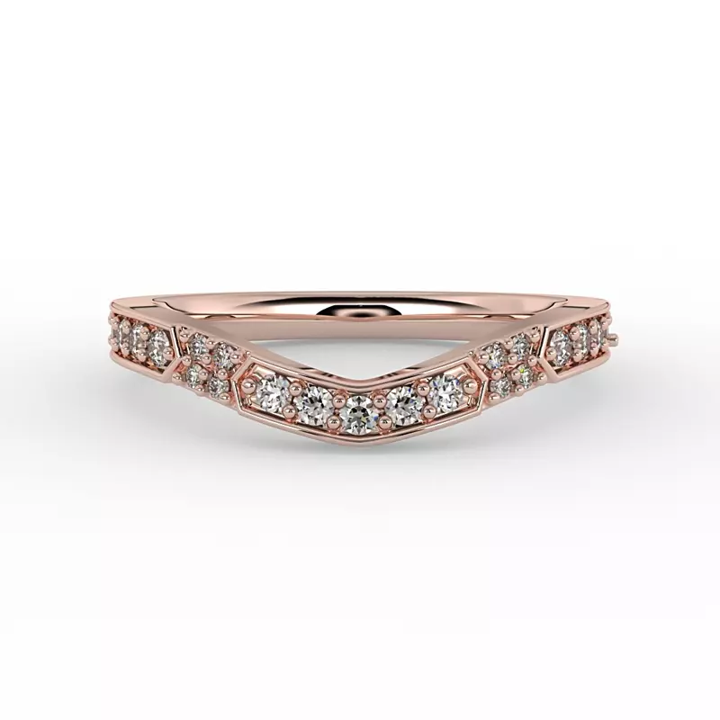 14K Rose Gold Alessandra Pave Band