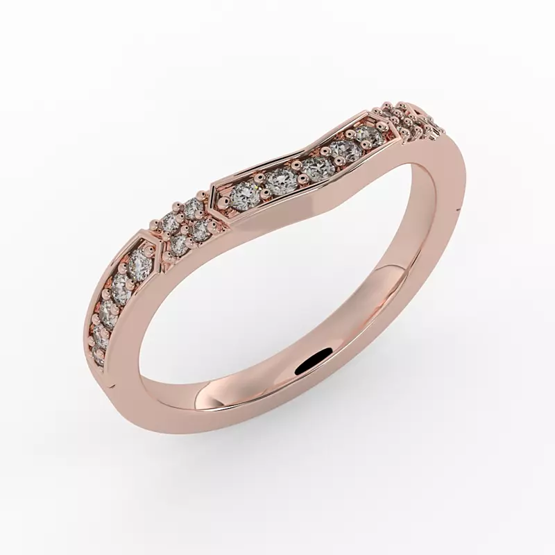 14K Rose Gold Alessandra Pave Band