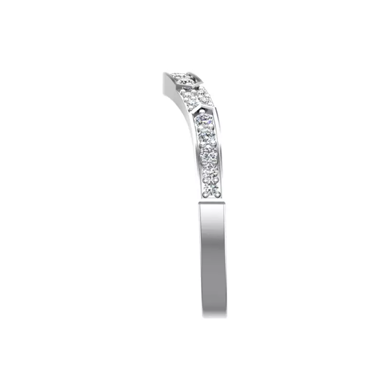 14K White Gold Alessandra Pave Band