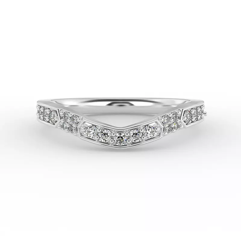 14K White Gold Alessandra Pave Band