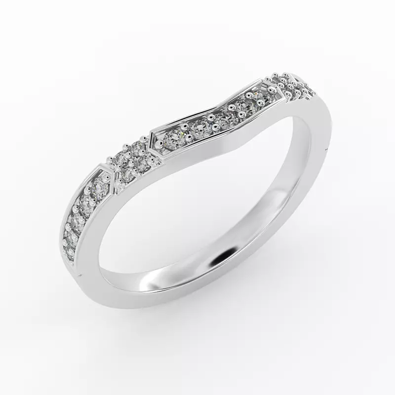 14K White Gold Alessandra Pave Band
