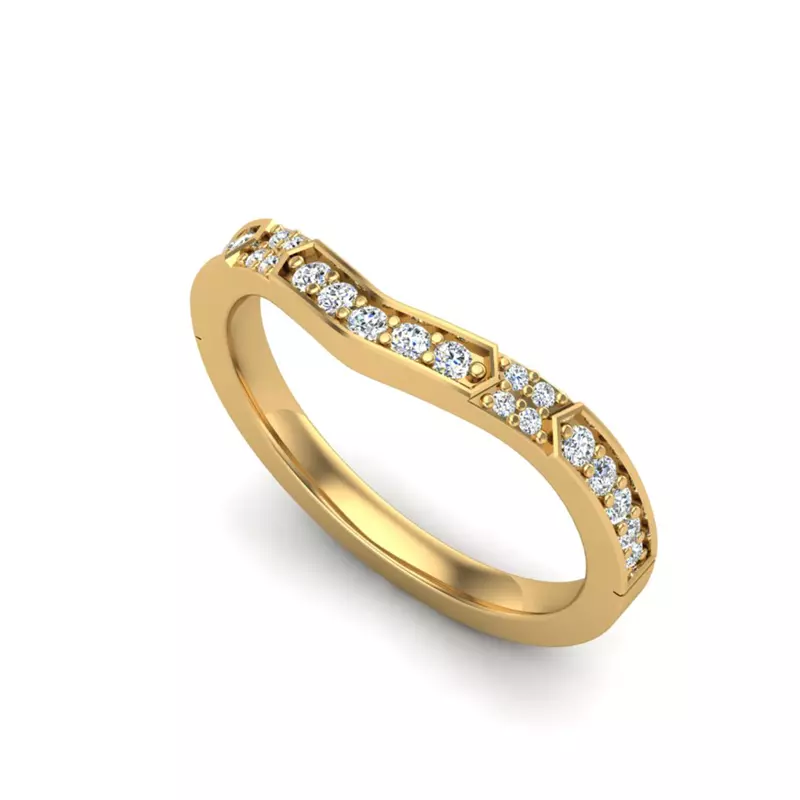 14K Yellow Gold Alessandra Pave Band