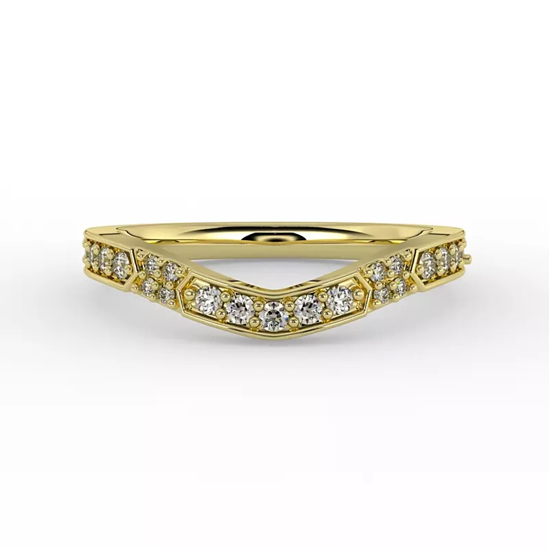14K Yellow Gold Alessandra Pave Band