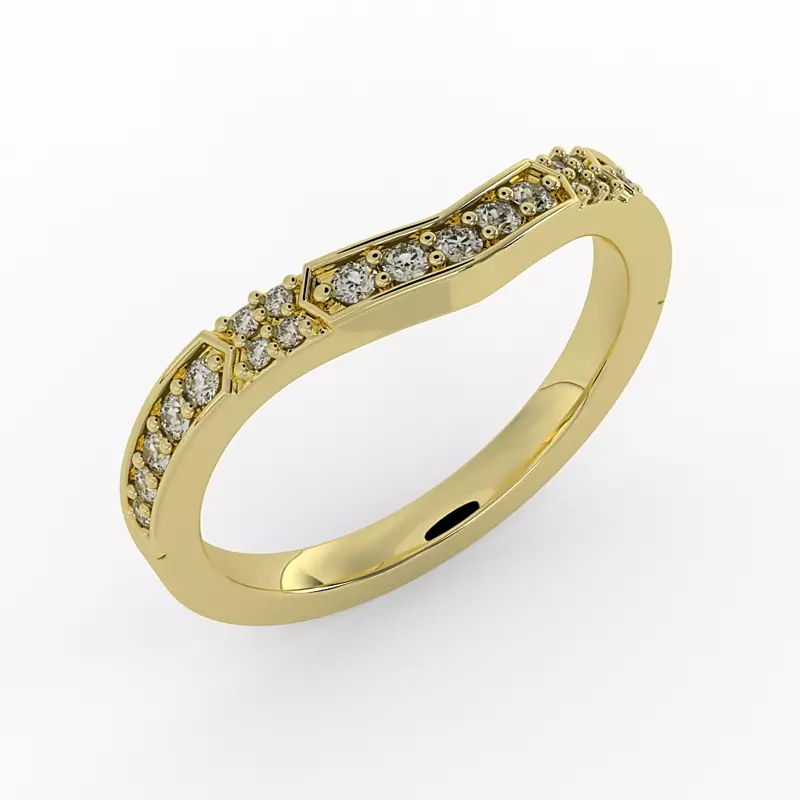 14K Yellow Gold Alessandra Pave Band