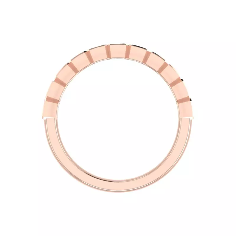 14K Rose Gold Kenzie Square Pave Band