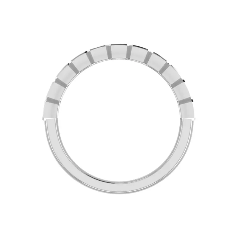 14K White Gold Kenzie Square Pave Band