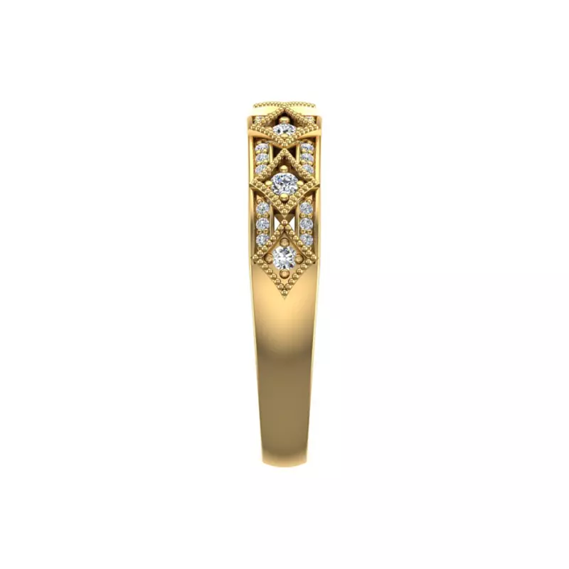 14K Yellow Gold Paige Art Deco Diamond Band