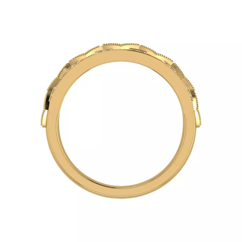 14K Yellow Gold Paige Art Deco Diamond Band