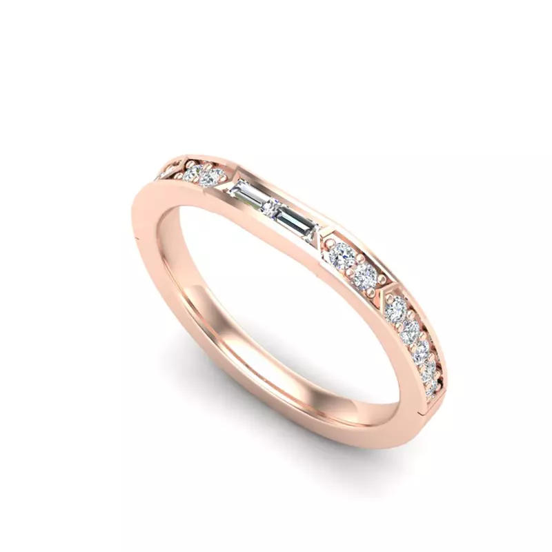 14K Rose Gold Elle Pave Band
