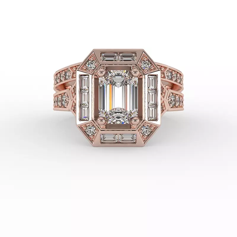 14K Rose Gold Elle Pave Band