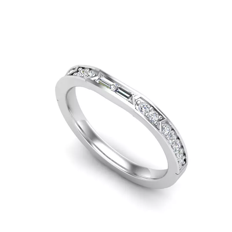 14K White Gold Elle Pave Band