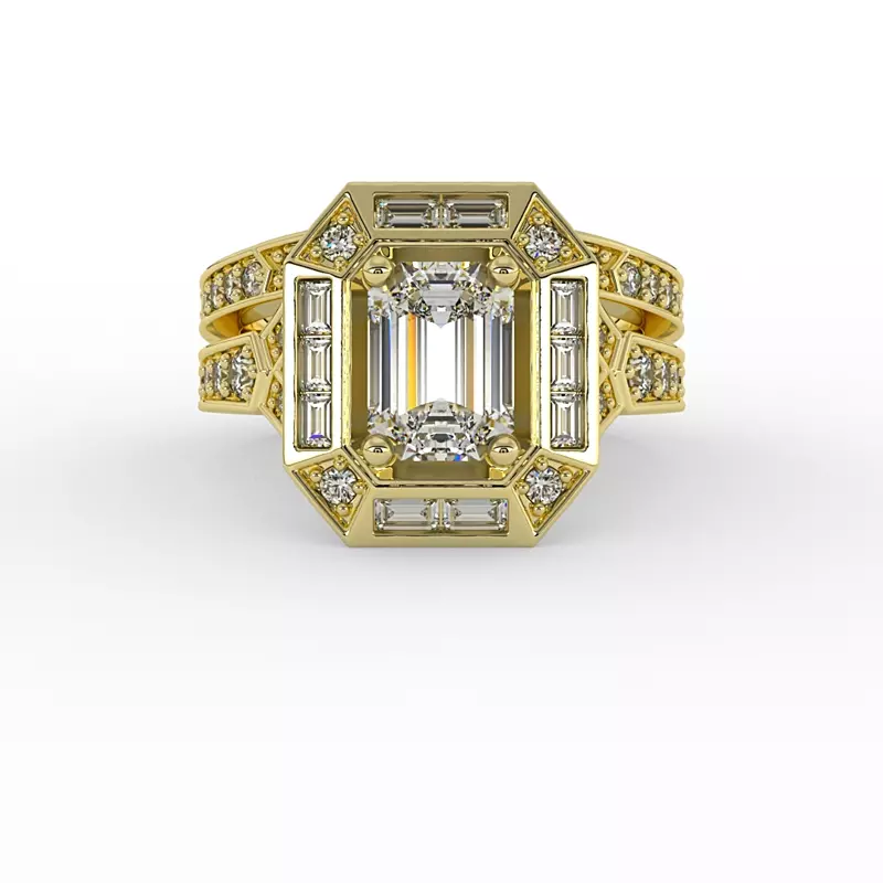 14K Yellow Gold Elle Pave Band