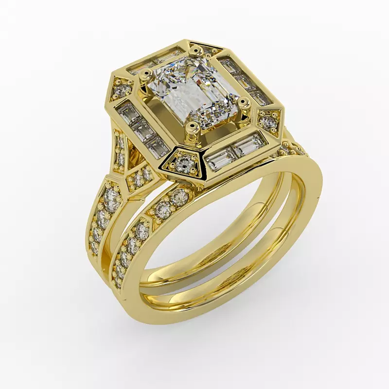 14K Yellow Gold Elle Pave Band