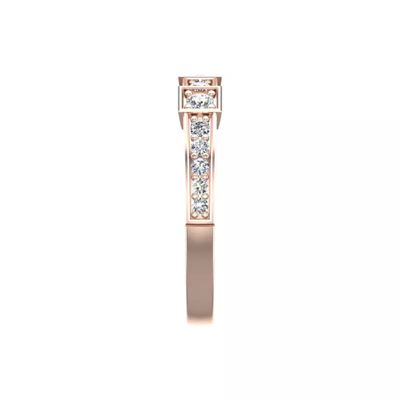 14K Rose Gold Everlee Pave Band