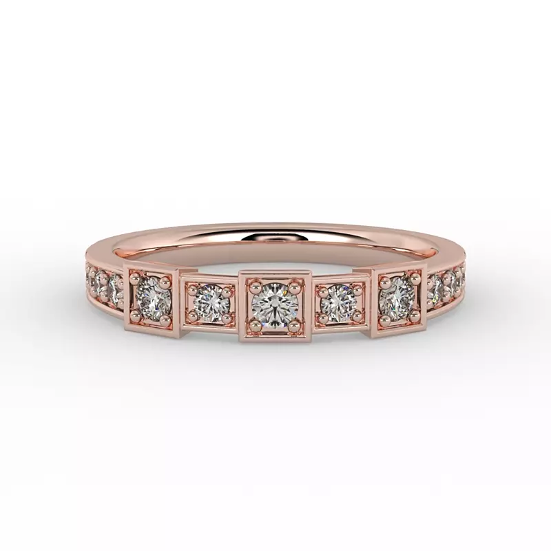 14K Rose Gold Everlee Pave Band