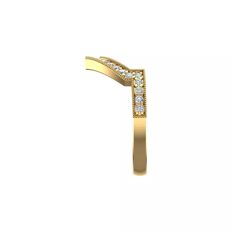 14K Yellow Gold Haisley Pave Band