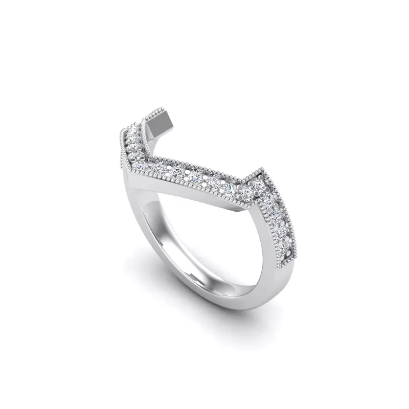 18K White Gold Haisley Pave Band