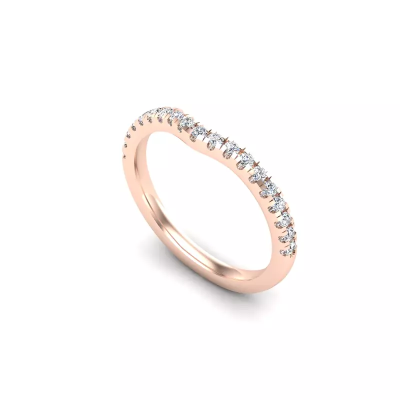 14K Rose Gold Lucy Pave Band