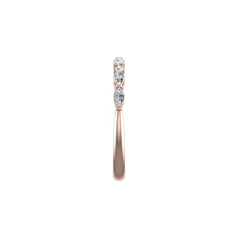 14K Rose Gold Aubrey Marquise Band