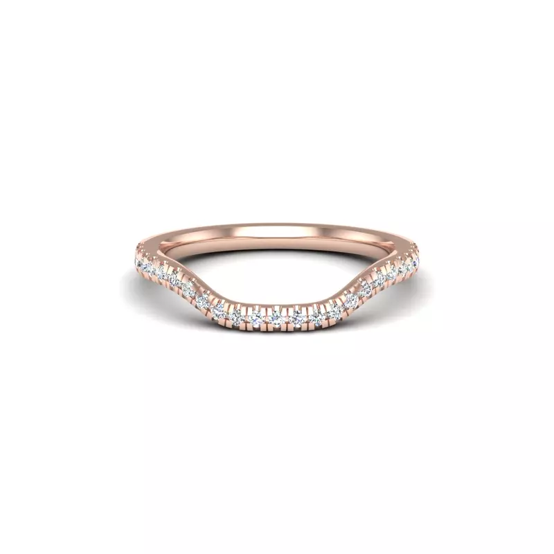 14K Rose Gold Aaliyah Pave Band