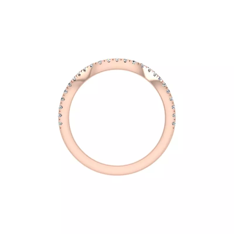 14K Rose Gold Aaliyah Pave Band