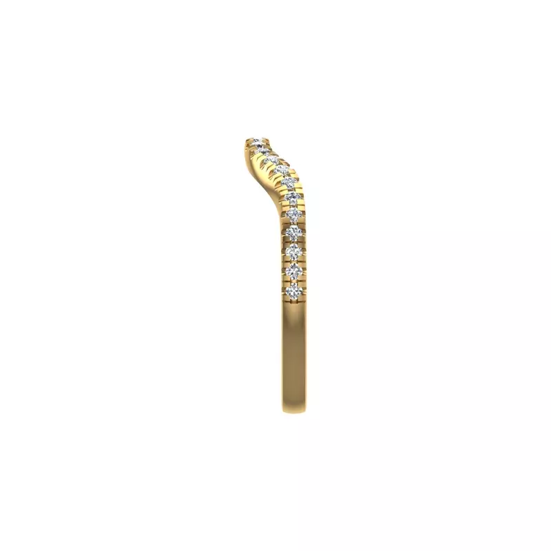 14K Yellow Gold Aaliyah Pave Band