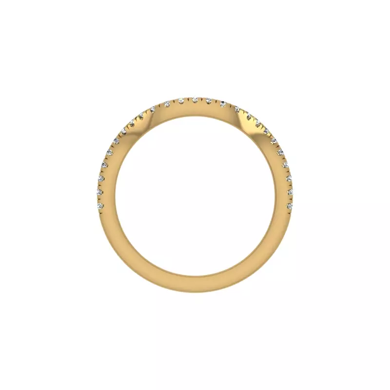 14K Yellow Gold Aaliyah Pave Band