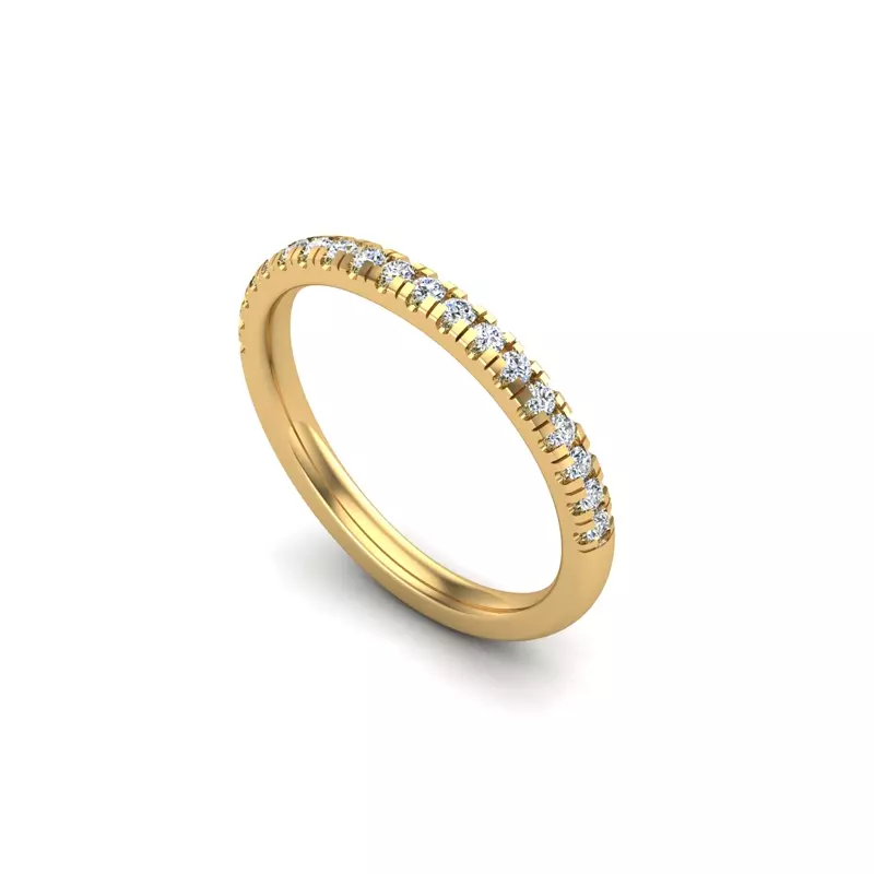 18K Yellow Gold Blakely Pave Band