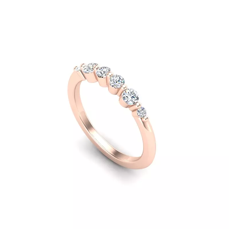 14K Rose Gold Adelaid Pave Band
