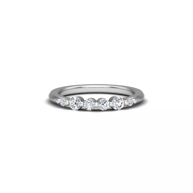 14K White Gold Adelaid Pave Band