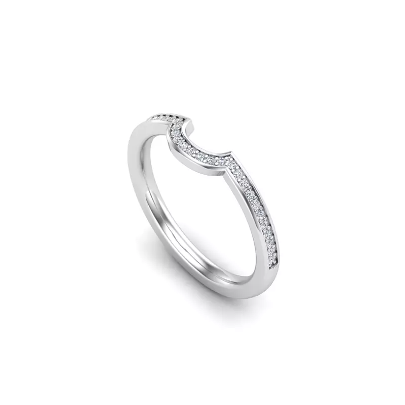 14K White Gold Jazlyn Pave Band
