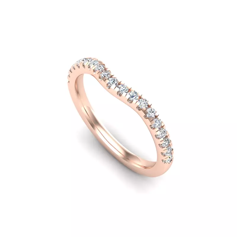 14K Rose Gold Lorelei Pave Band