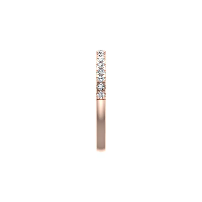 14K Rose Gold Scarlet Pave Band