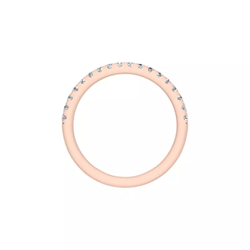14K Rose Gold Scarlet Pave Band