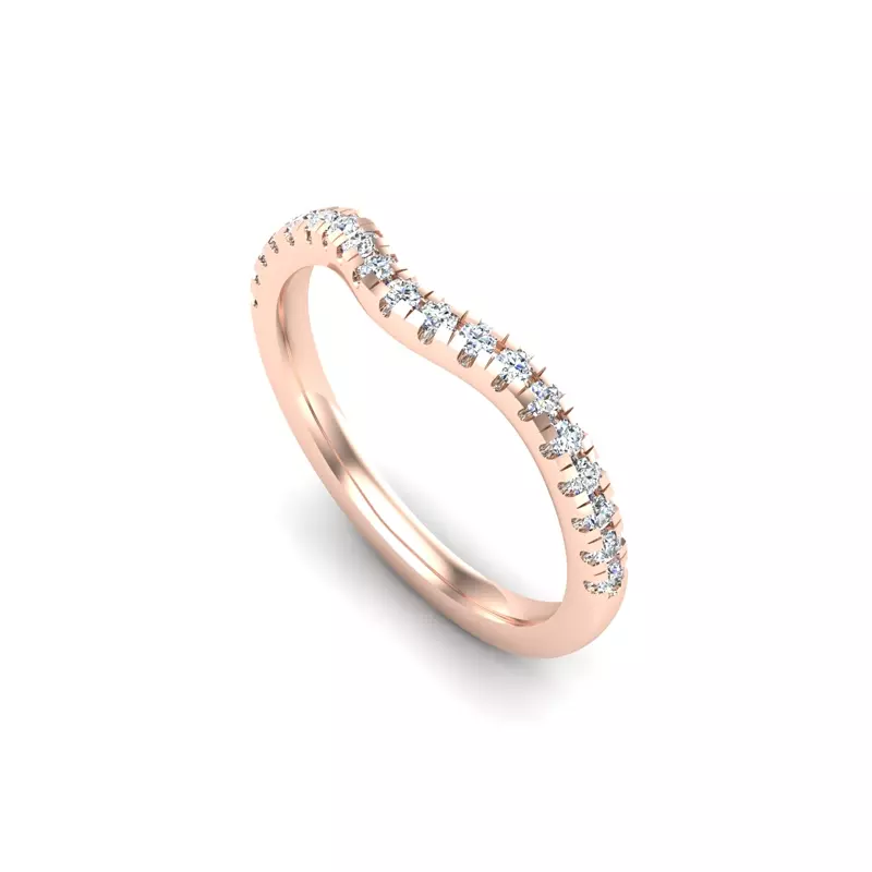 14K Rose Gold Paris Pave Band