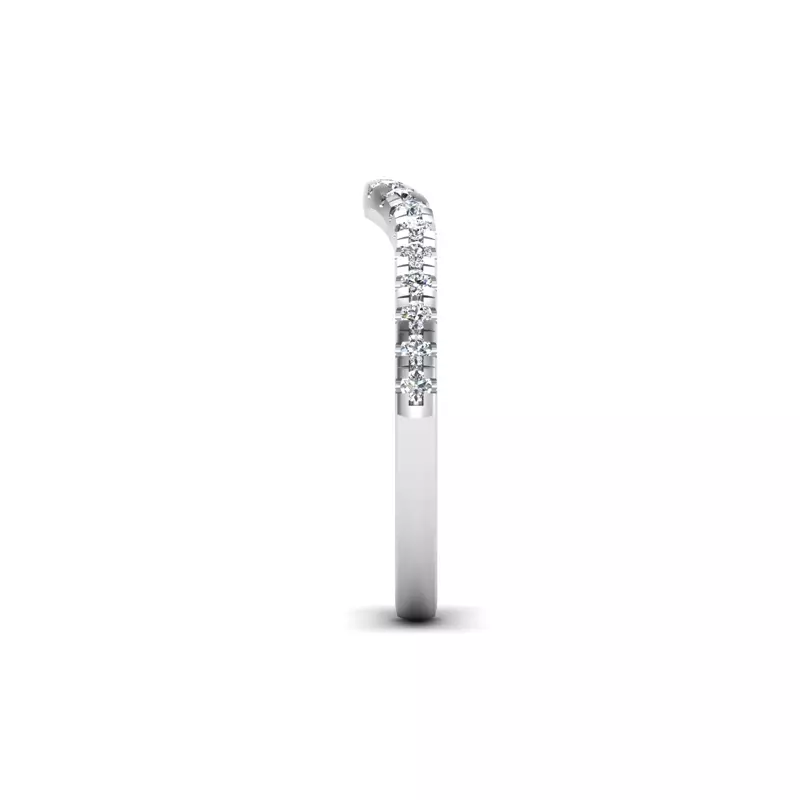 14K White Gold Paris Pave Band