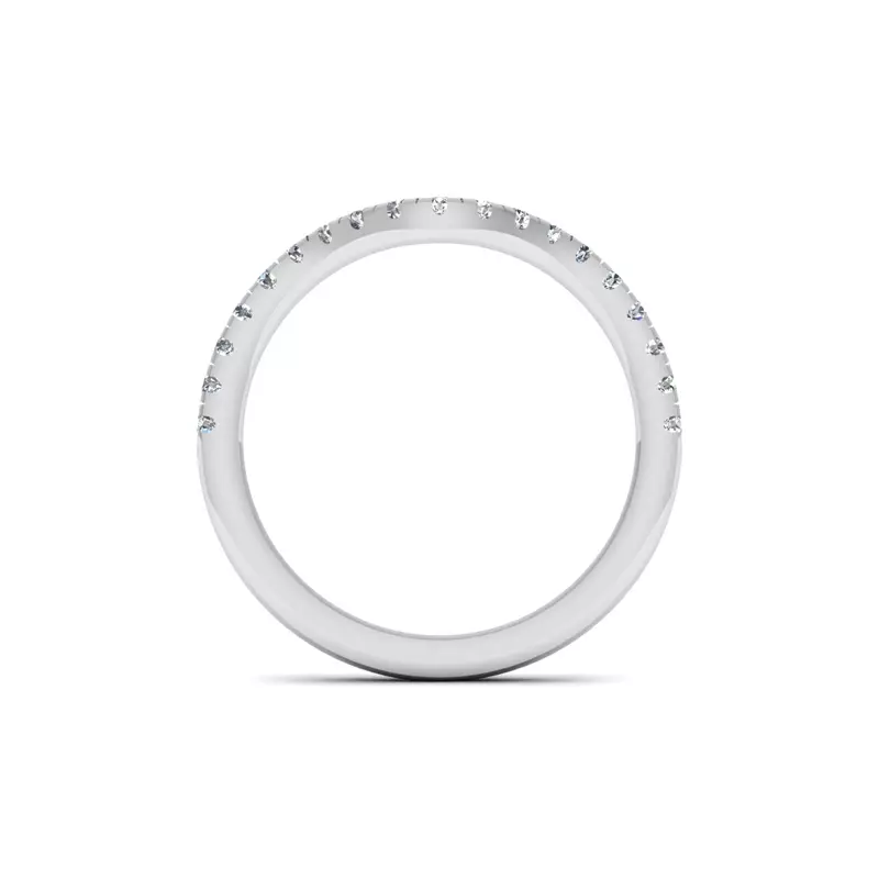 14K White Gold Paris Pave Band