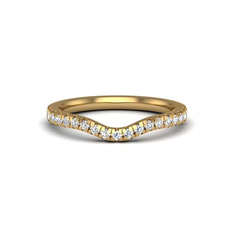 18K Yellow Gold Paris Pave Band