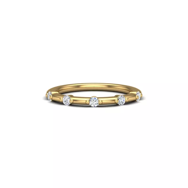 14K Yellow Gold Bristol Pave Band