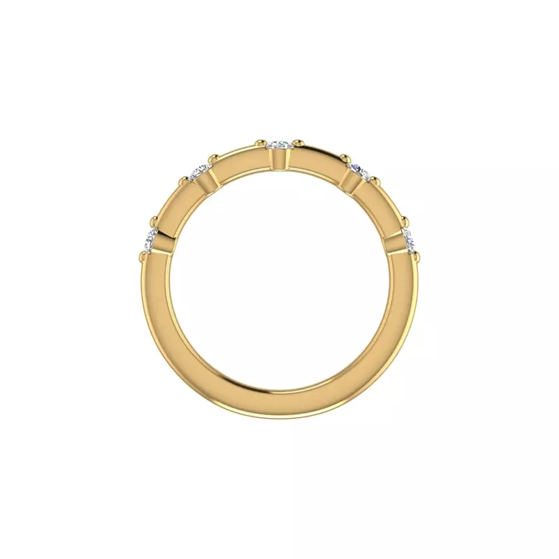 14K Yellow Gold Bristol Pave Band