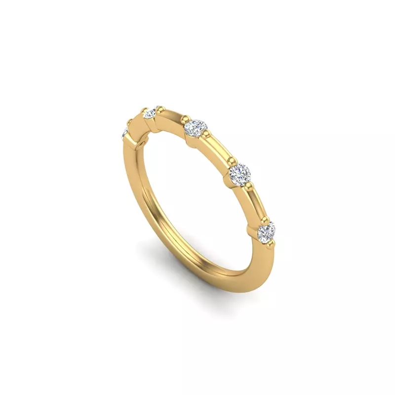14K Yellow Gold Bristol Pave Band