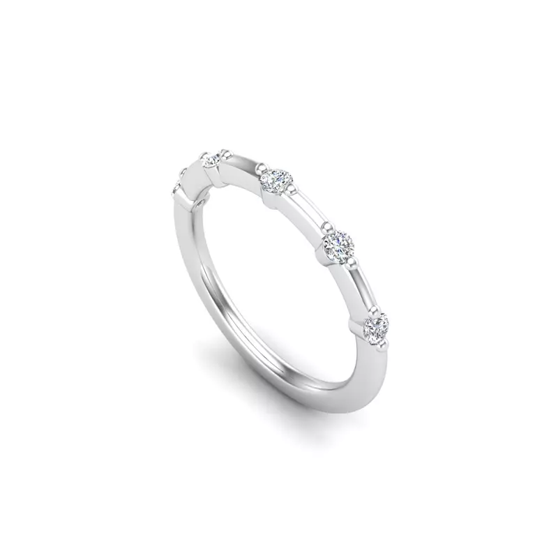 18K White Gold Bristol Pave Band