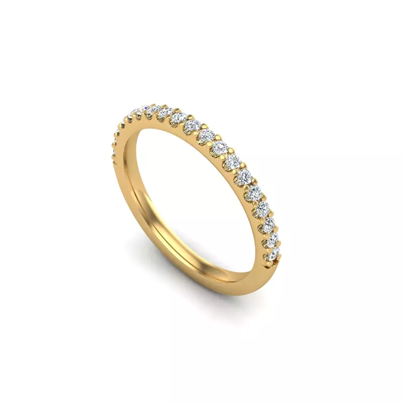 14K Yellow Gold Rosie Pave Band