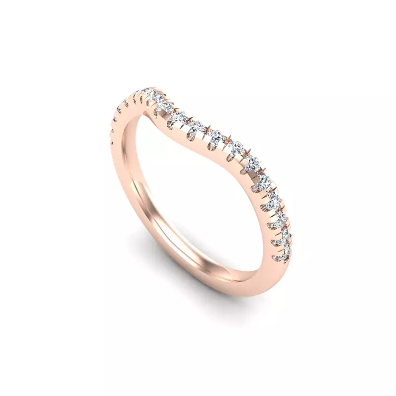 14K Rose Gold Adelina Pave Band