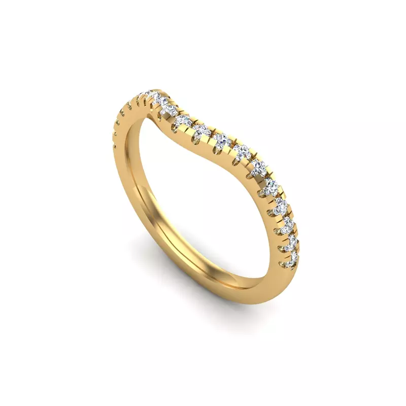 14K Yellow Gold Adelina Pave Band