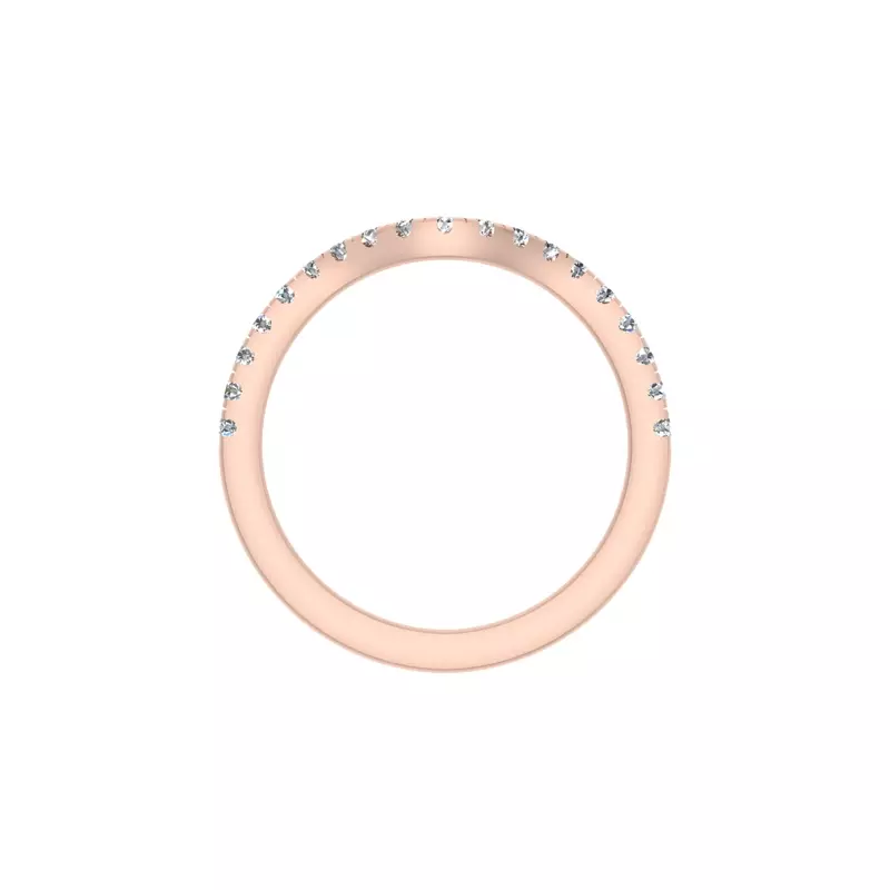14K Rose Gold Stephanie Pave Band