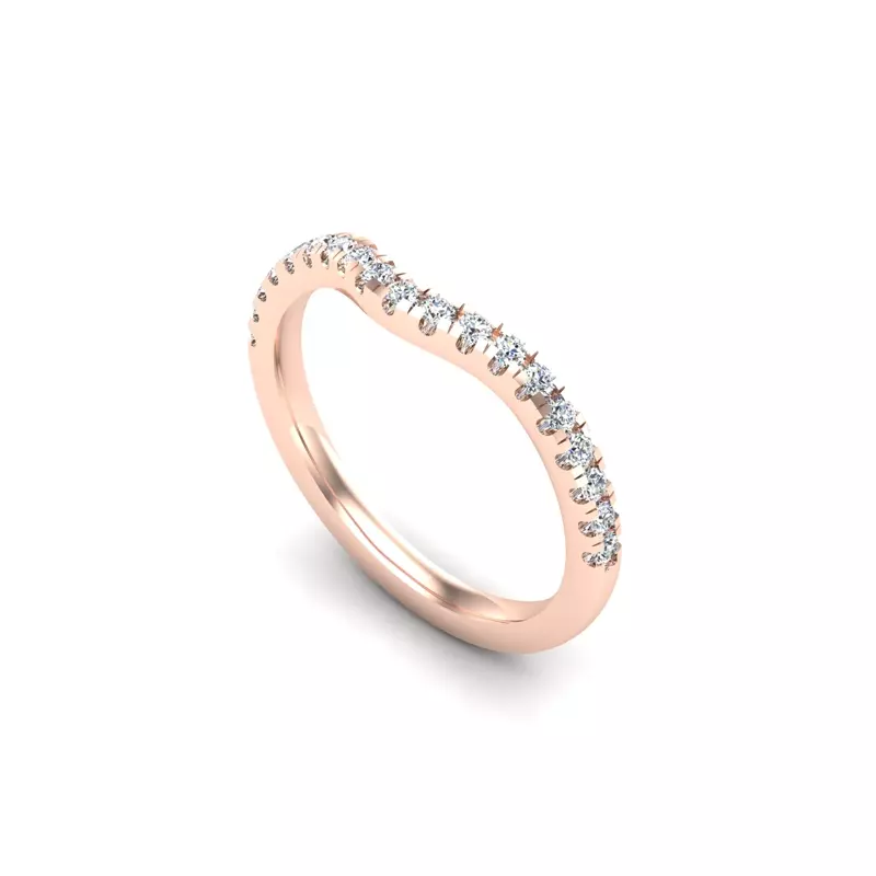 14K Rose Gold Stephanie Pave Band